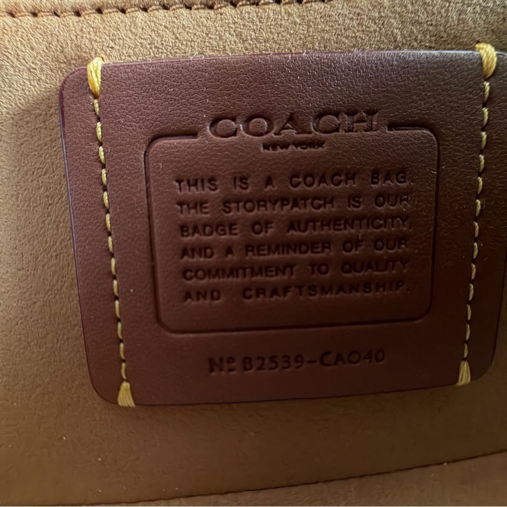 NWT Coach Pebbled Crossbody Bag In Honey Brown Leather CAO40 Nordstrom Exclusive - Picture 11 of 15